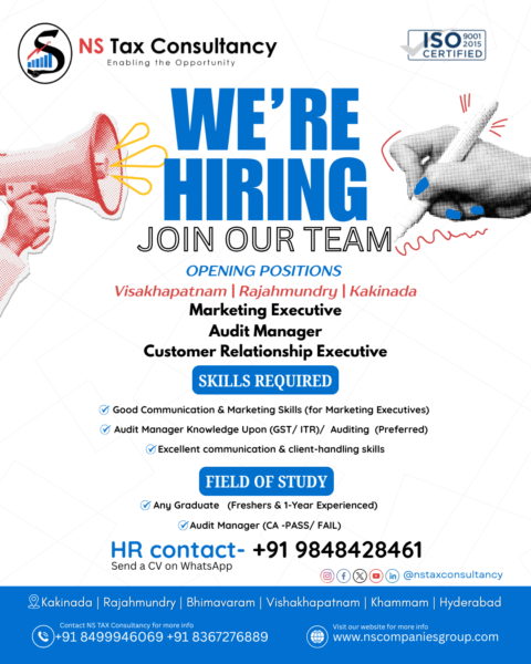 Marketing Executive, Audit Manager, Customer Relationship Executive