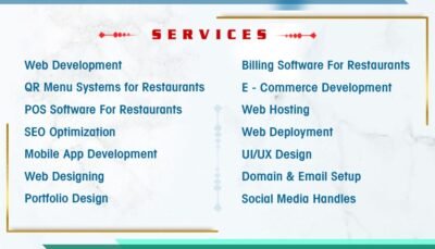 Website devloper and app devloper,Restaurant qr scan menu, expenses tracking