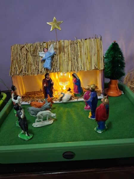Christmas Crib & Decorative Arch for Sale