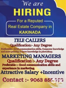 Tele Callers & Marketing Managers Jobs in Kakinada