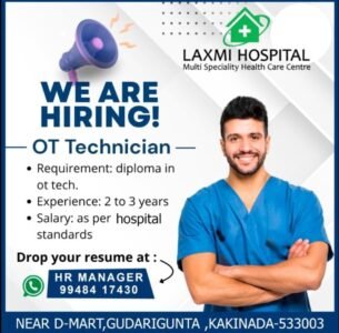 OT Technician Job in Kakinada – Laxmi Hospital Hiring