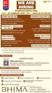 Bhima Jewellery Walk-In Interview 2026