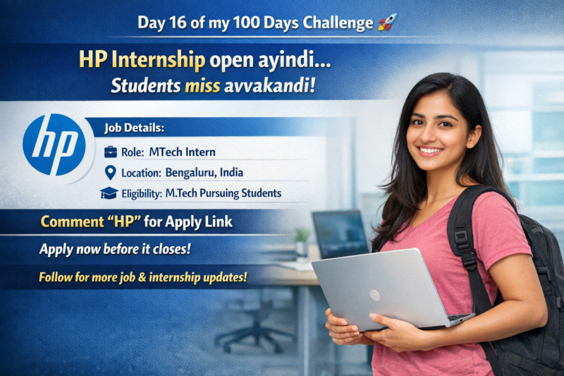 HP MTech Internship 2026