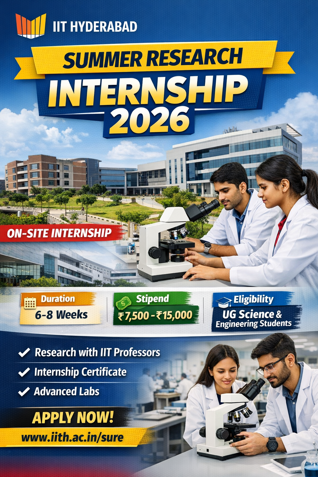 IIT Hyderabad Summer Research Internship 2026 (Stipend Available)
