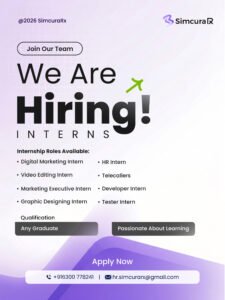 We Are Hiring Interns – Join SIMCURArx!