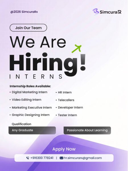 We Are Hiring Interns – Join SIMCURArx!