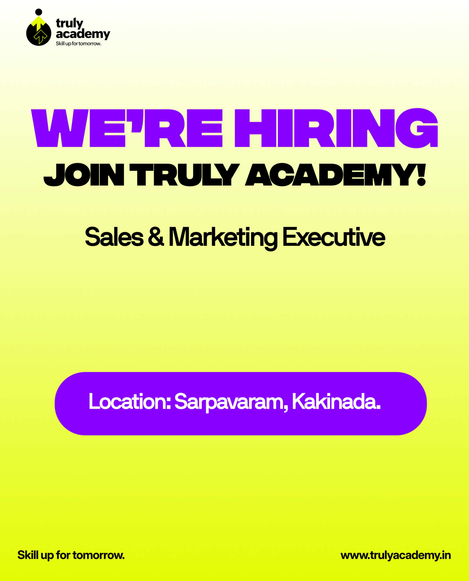 Academic Counsellor / Admissions Executive Jobs in Kakinada – Truly Academy Hiring 2026